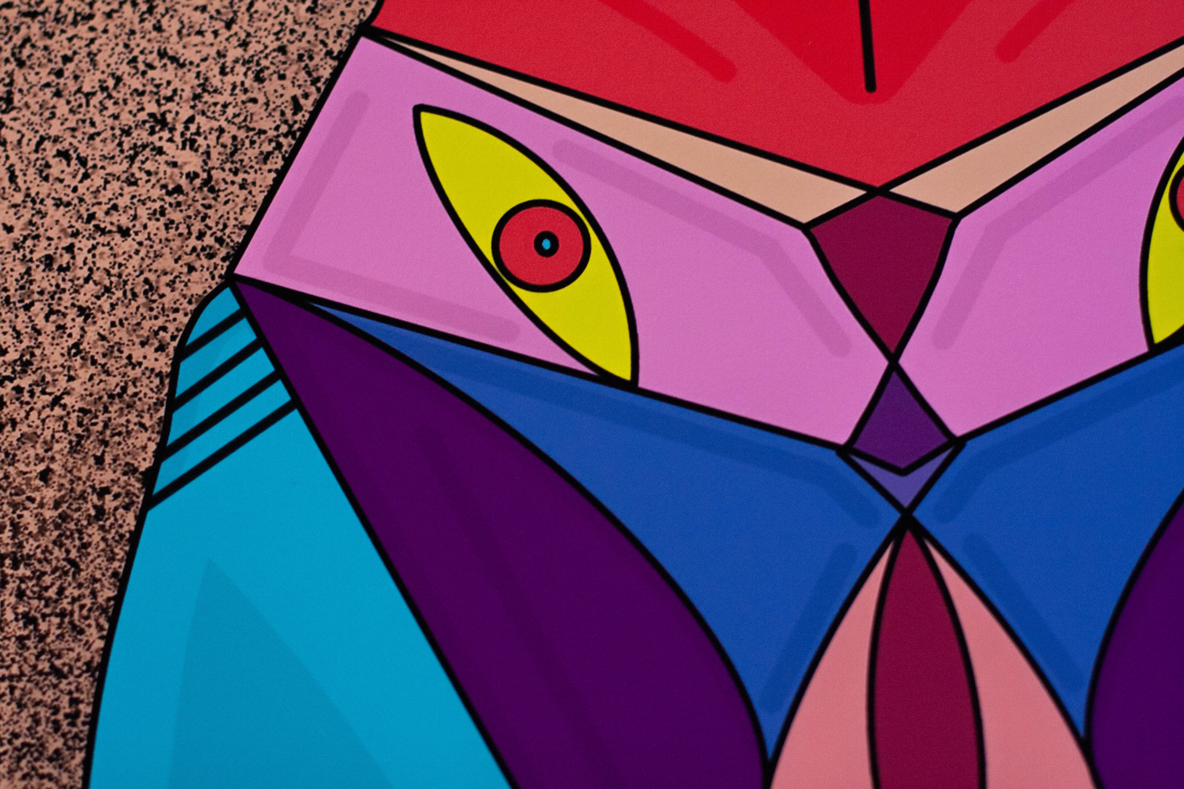 Color and texture detail from the digital illustration “Unapologetically Myself”, museum-grade giclée print.