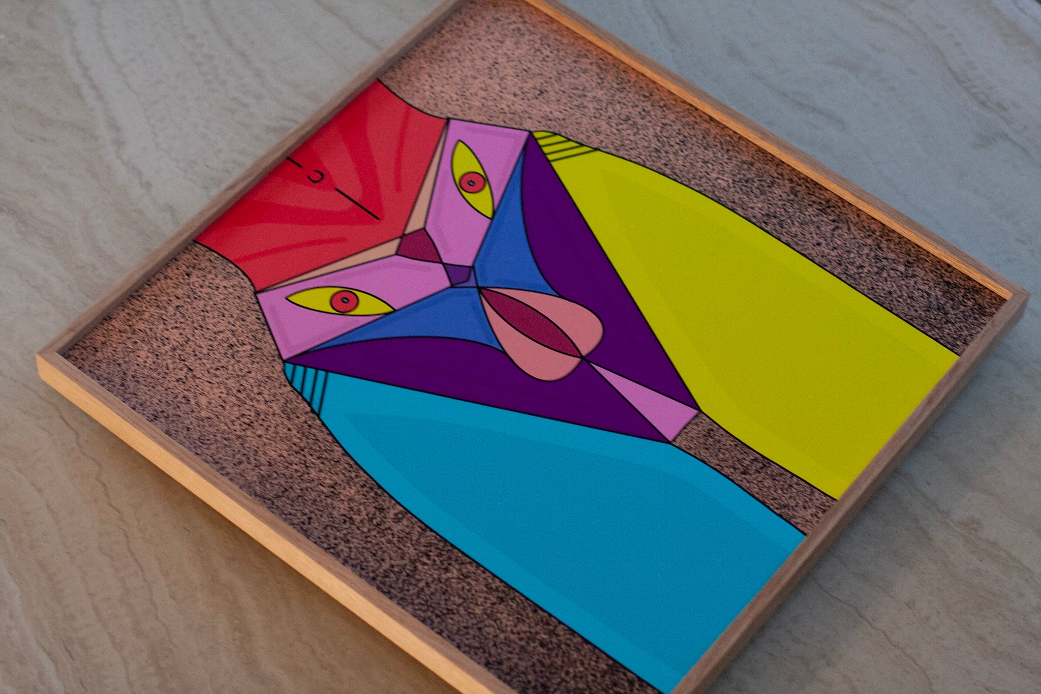 Geometric and expressive elements in the artwork “Unapologetically Myself” by Croatian illustrator Antonija Butković.